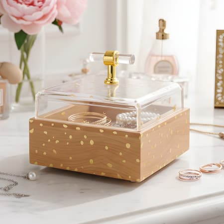 Caixa De Bambu com Fios de Ouro Porta Joias Anel Colar Brincos Caixas De Armazenamento Alta Qualidade