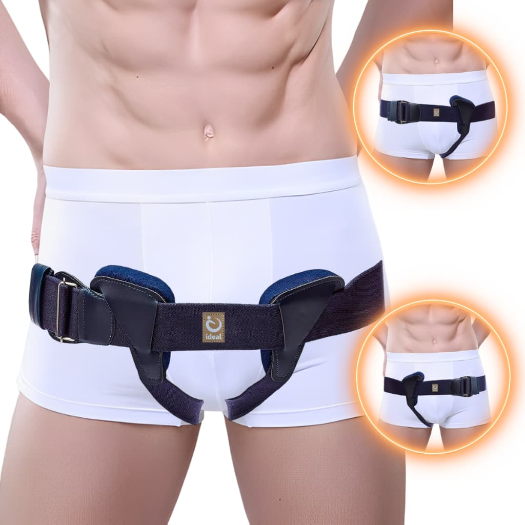 Cinta para Hérnia Inguinal Versátil Dupla Esquerda Direita Compressão Recuperação