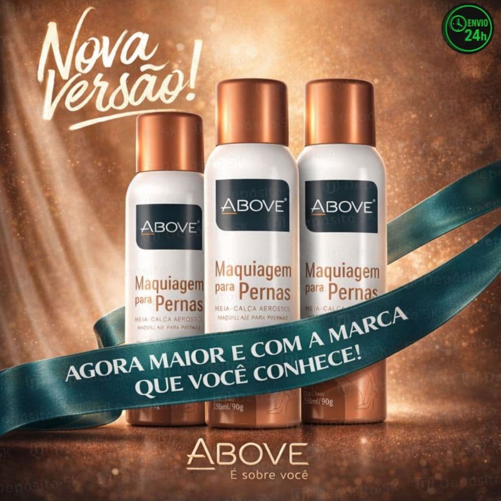 Meia Calça Spray Above Maquiagem Para Pernas Disfarça Esconde Imperfeições 150ml Resistente