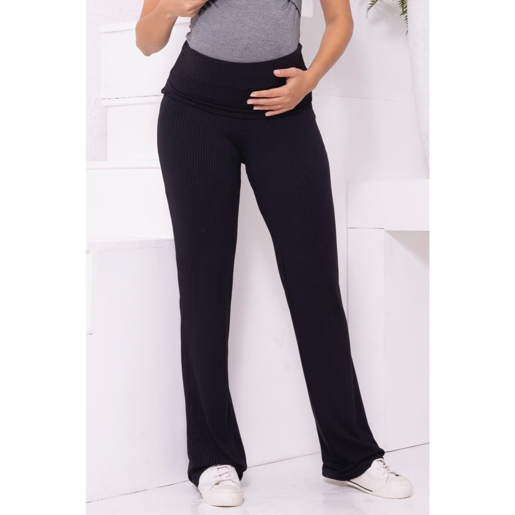 Calça Gestante Maternidade Pantalona Alto Conforto