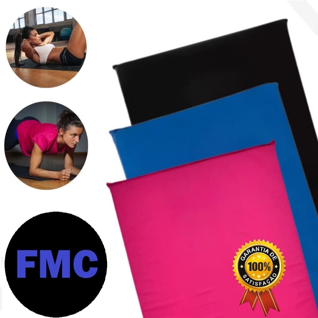 Colchonete p/ Academia Premium 90x40x2 cm Espuma Macia D23 Impermeável Compacto Fit Mat Yoga Pilates