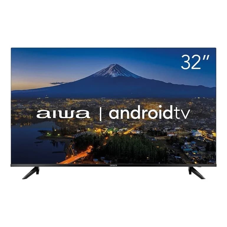 Smart TV AIWA 32” HD Android, Borda Ultrafina, HDR10, Google Assistente, Chromecast, BT, DolbyAudio - AWS-TV-32-BL-02-A