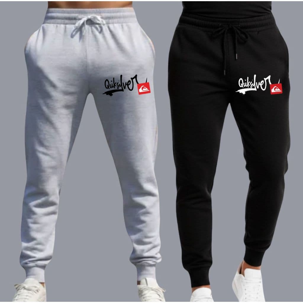 Kit 2 Calças Moletom Estilo Jogger Unissex Punho Ajustável e Bolsos Laterais Estilo Rua Promoção!!!!