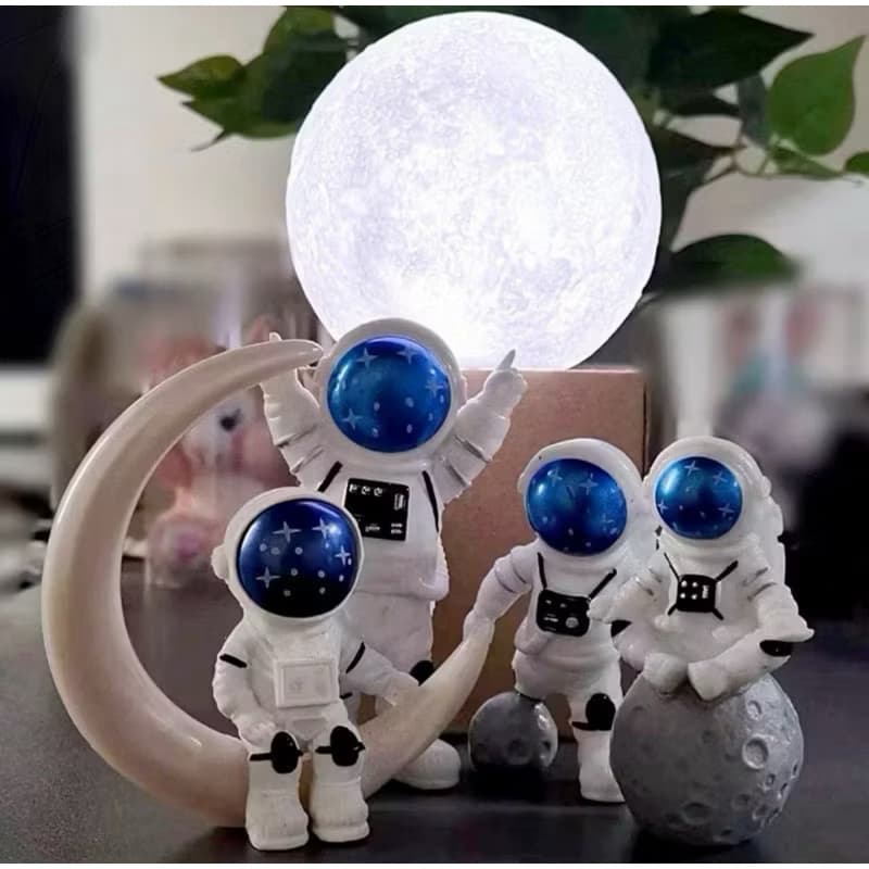 Boneco astronauta espaciais 4 peças