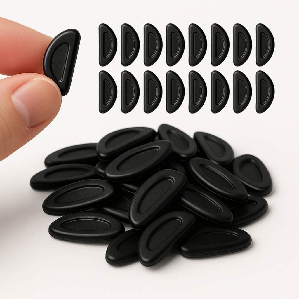 Kit 10 Pares Almofada Nasal Plaqueta de óculos adesiva Clip On borrachinha de nariz para óculos