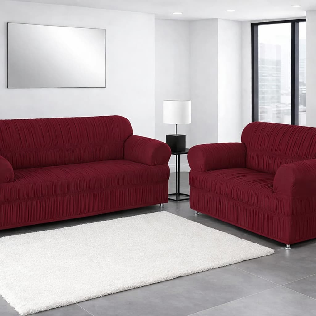 Kit Capa De Sofá 2 E 3 Lugares Com 21 Elásticos em Malha Gel