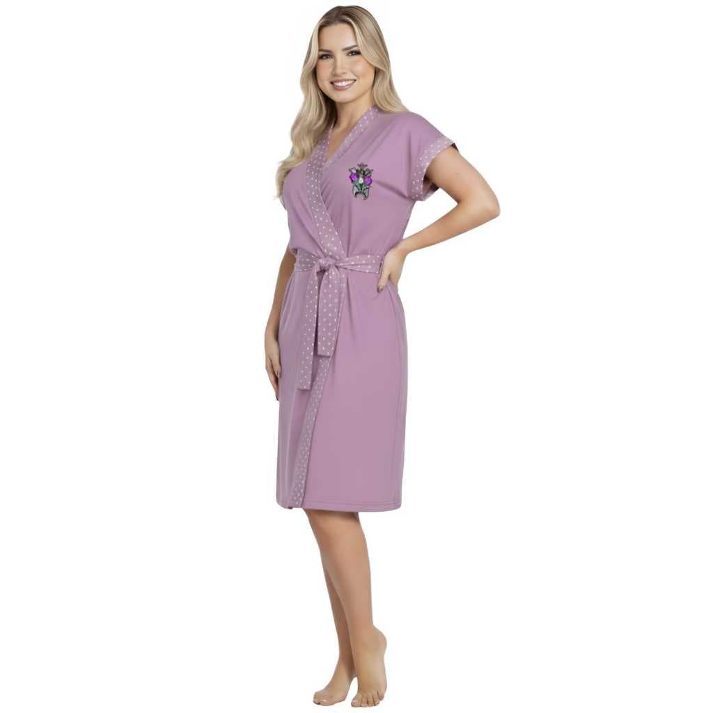 Robe Hobbie Roupão Feminino Linha Noite Maternidade Gestante