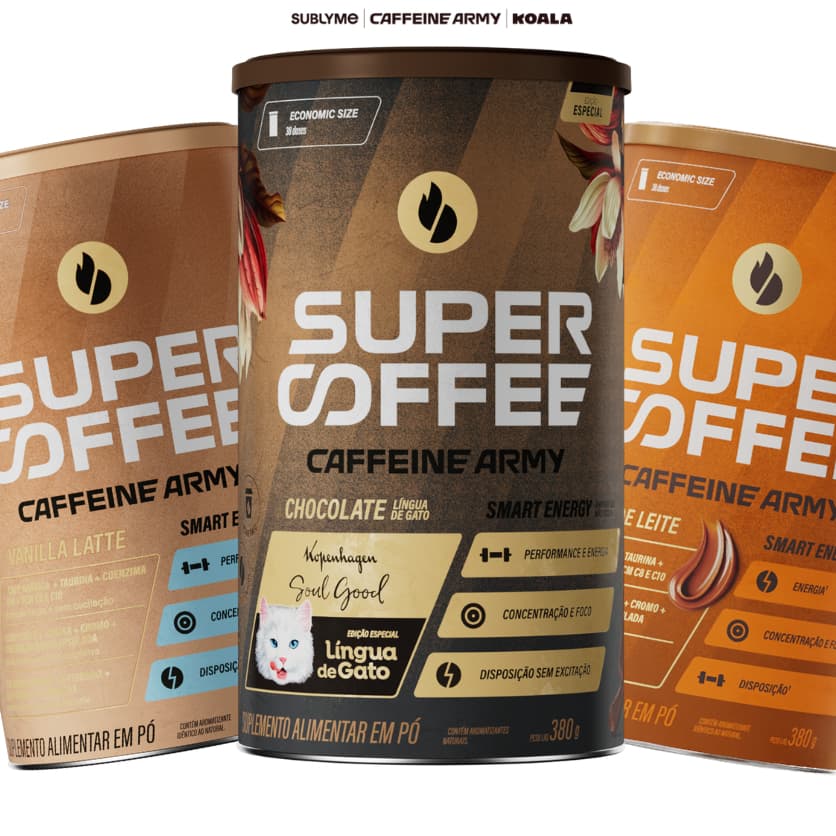 SuperCoffee (380g) - Todos os Sabores - Economic Size - Energia e Foco para o Seu Dia Mais Produtivo - Caffeine Army