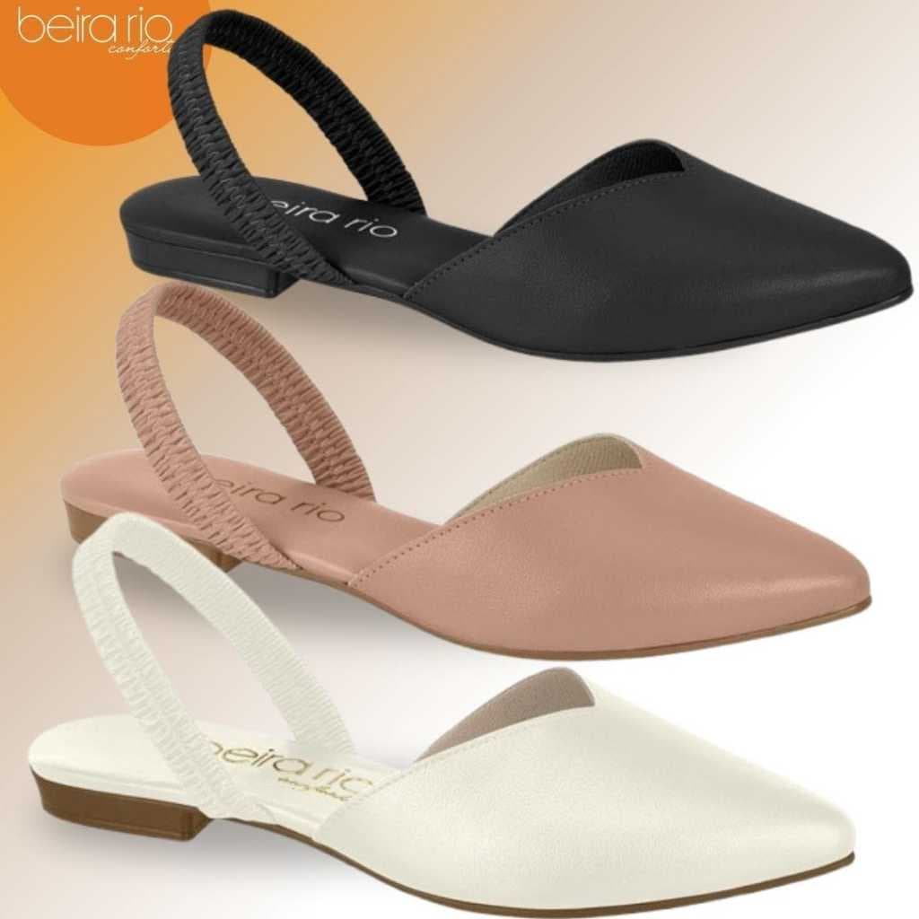 Sapatilha Mule Feminino Beira Rio Conforto com Elástico Ref.4134.446