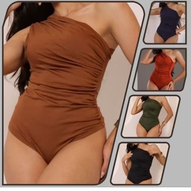 Body Feminino nula manga com Franzido primavera/verao  – Suplex Premium