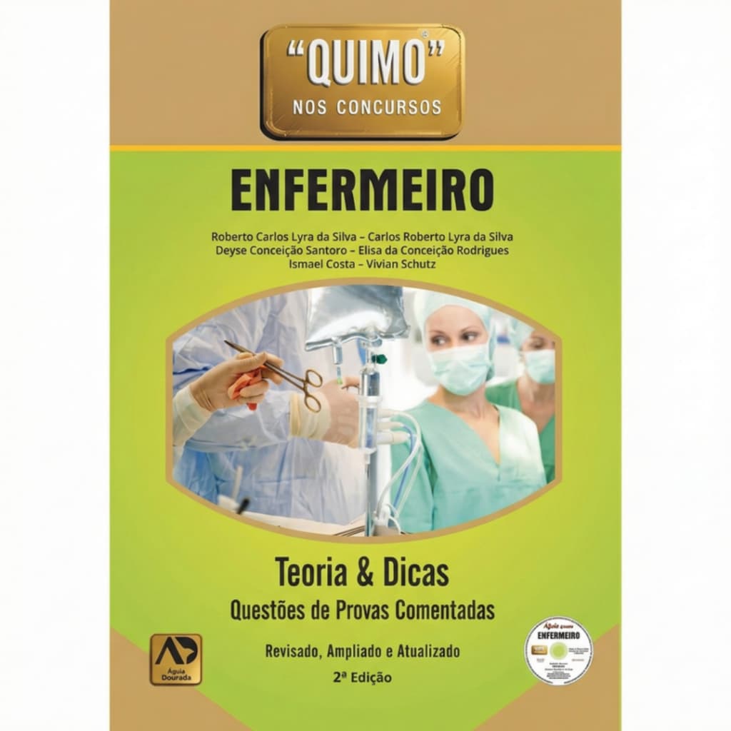 Livro Quimo Enfermeiro Teoria e Dicas - 2016. Questões Comentadas + DVD 40.000 Questões de Provas