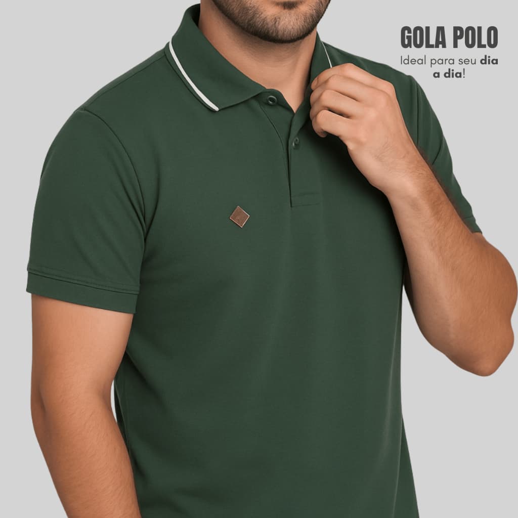 Camisa Polo Masculina Básica Algodão Premium Alta Qualidade Conforto Estilo Casual Dia a Dia