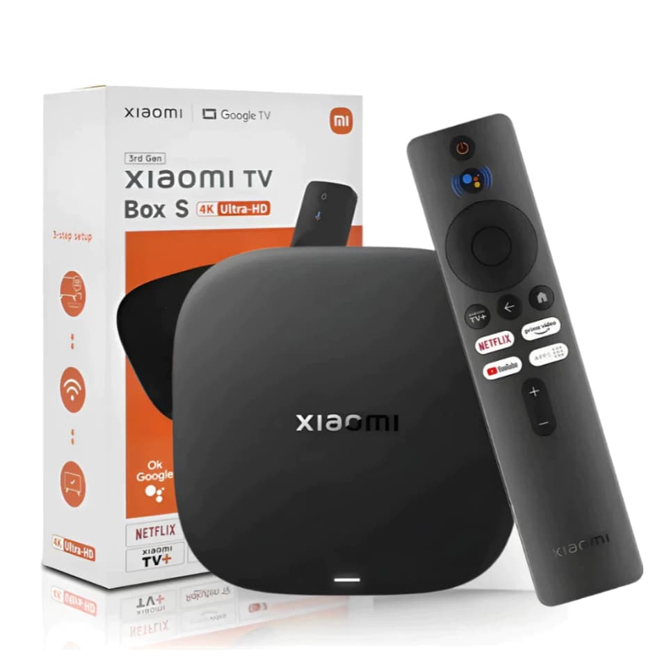 Xiaomi TV Box S 3ª Geração 4K Ultra HD Google TV Dolby Vision HDR10+ WiFi Controle por Voz  5.0  4 Avaliações