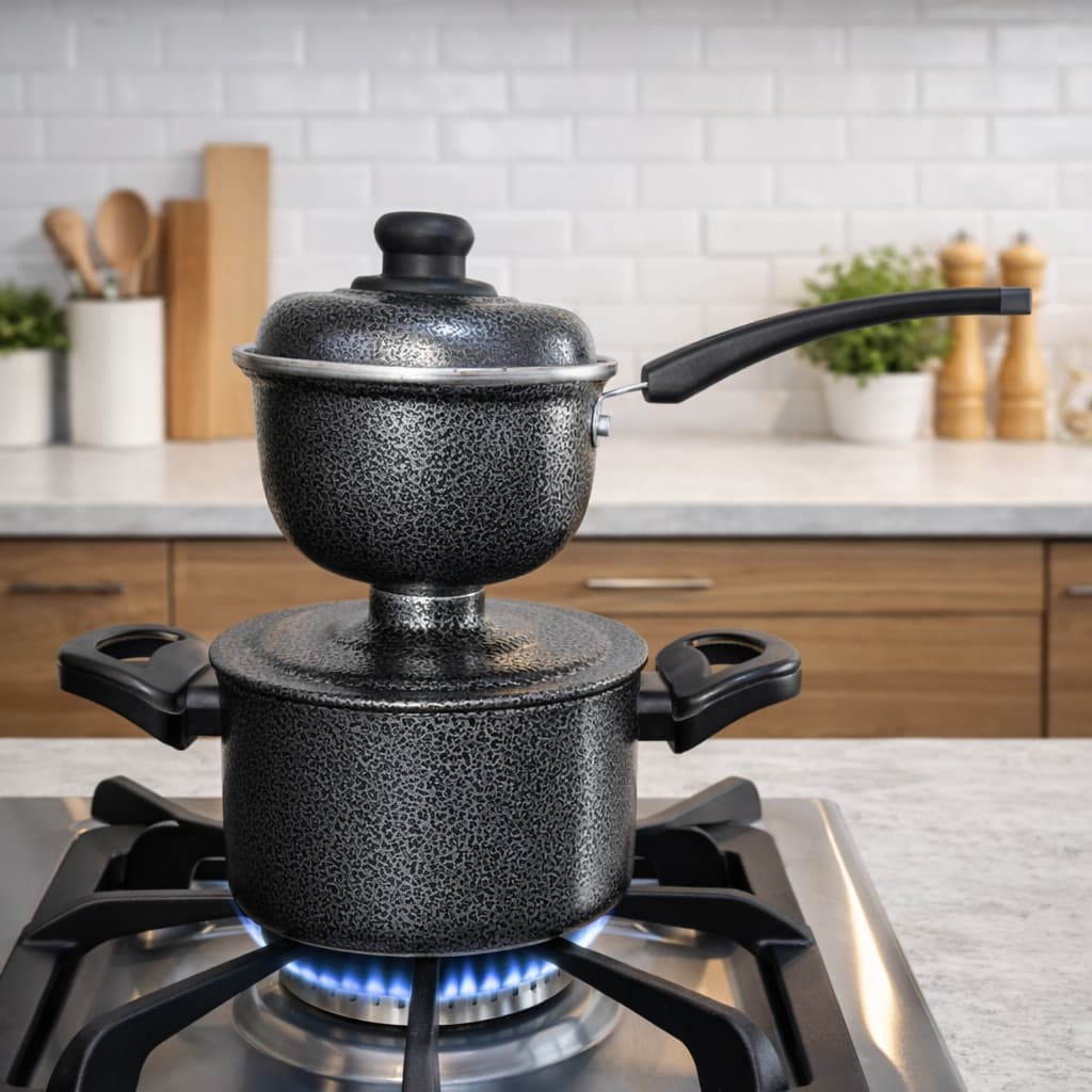 Cuscuzeira Paulistinha Alumínio Craqueado Individual Nordestino Mini Biquinho Paulista a Vapor