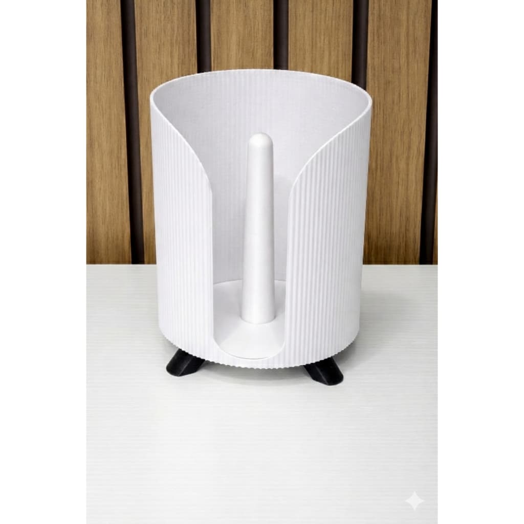 Suporte Organizador de Papel Toalha para Cozinha - Textura Frisada Impressão 3D