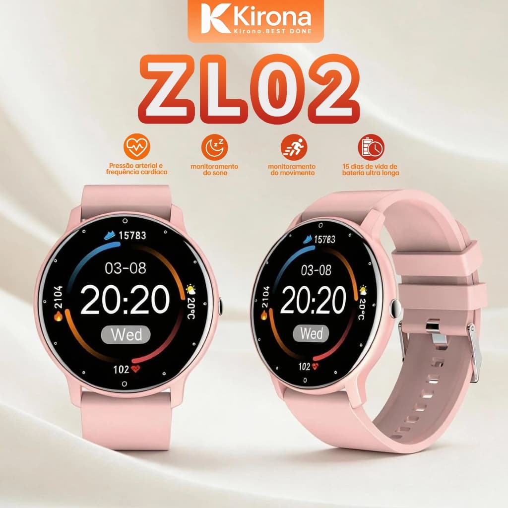 ZL02 Relógio Inteligente Smartwatch Relogio Relógio Smartwatch Feminino à Prova d'Água Frete Grátis
