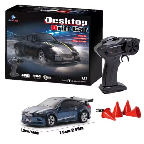 Carrinho de Controle Remoto Drift / Mini Carro 1/64  / Carro Corrida Brinquedo / 2.4ghz 4wd Rc Drift Car