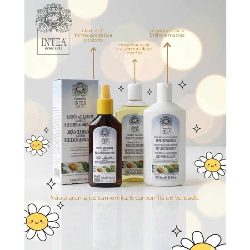 KIT Camomila INFANTIL -  Loção Clareadora + Shampoo Infantil + Condicionador Infantil