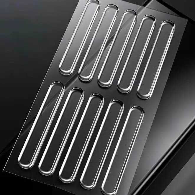 10 Kit Auto Adesivo De Silicone Para Proteção Anti Impacto Usa Imediatamente Após Aplicação Fixação Forte E Discreta