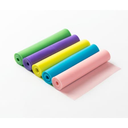 3 Faixa Elástica De Resistência Com 1,5m Para Loga Pilates Fitness