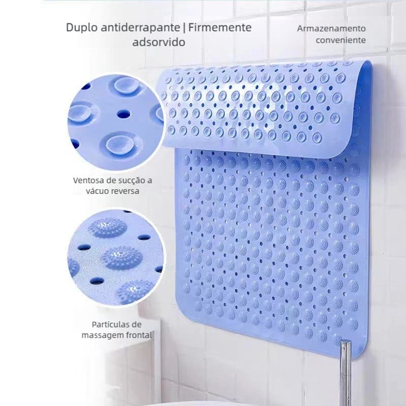 Tapete Quadrado para Chuveiro - Sem Cheiro, Ecológico e Antiderrapante