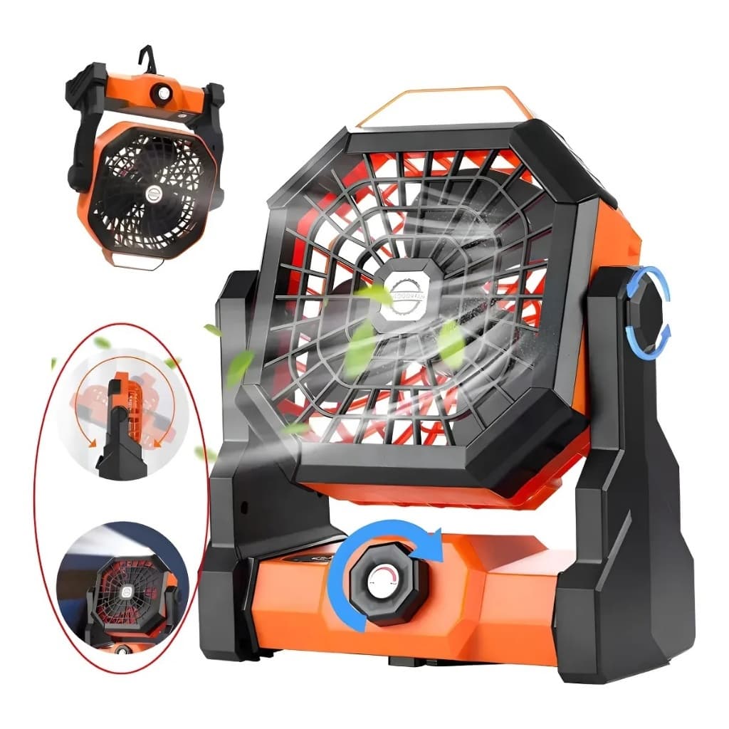 Ventilador DobráVel PortáTil Piso RetráTil Usb AjustáVel Adequado Para EscritóRio Ar Livre Viagens De Acampamento Recarr