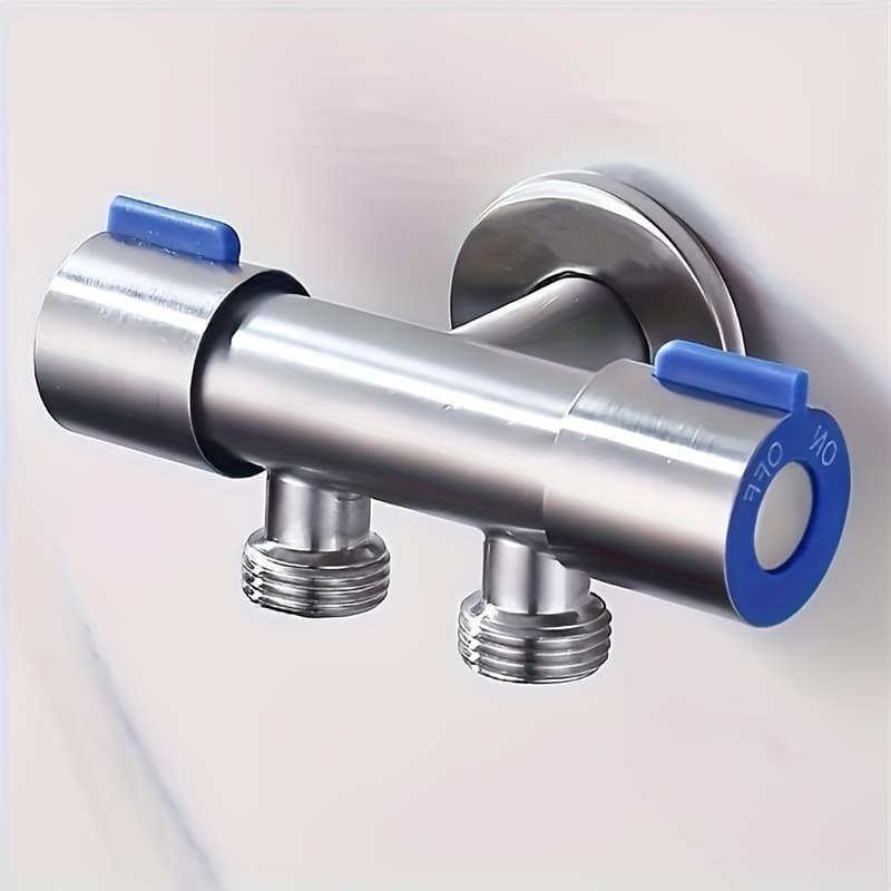 Válvula De Saída Dupla Para Torneira, Cozinha, Banheiro, Cor Prata