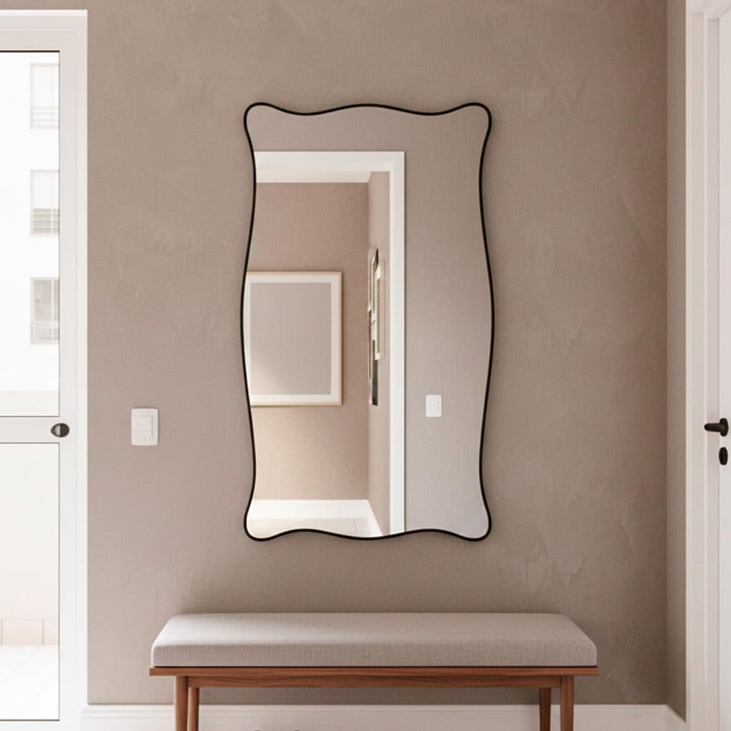 Espelho Do Pinterest Grande Orgânico 44x64cm - Mod. Paris