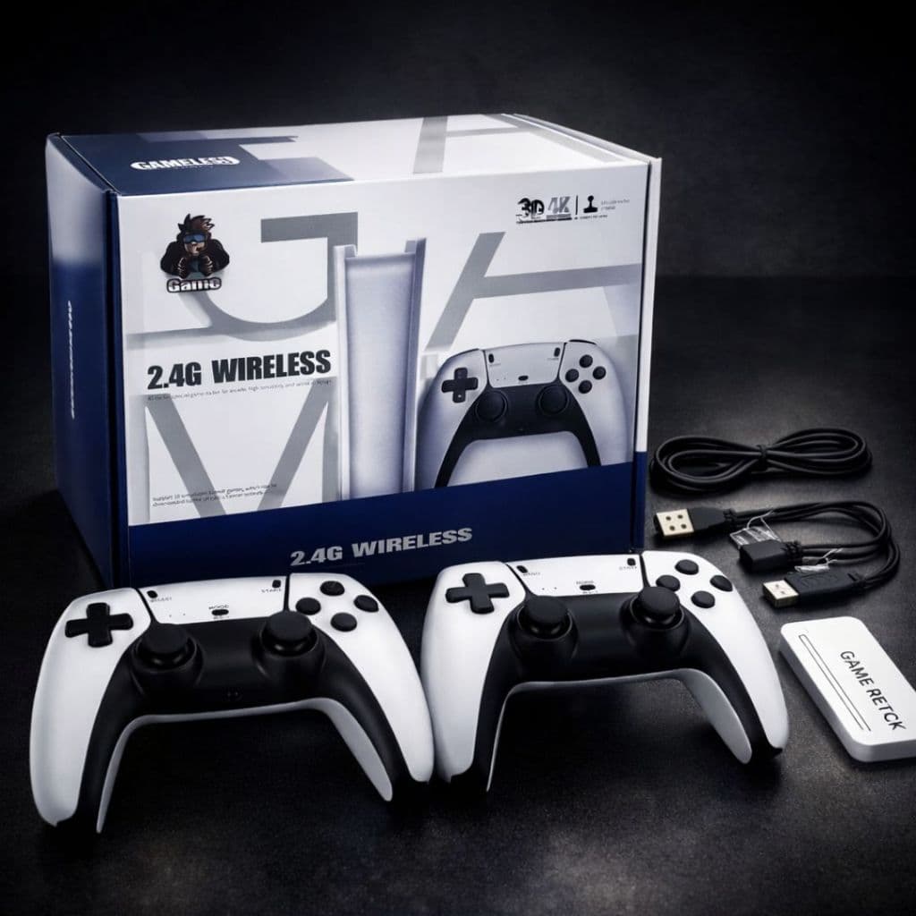 Game Stick TV 4K Modelo PS5 Mini com 2 Controles Mais de 20Mil Jogos