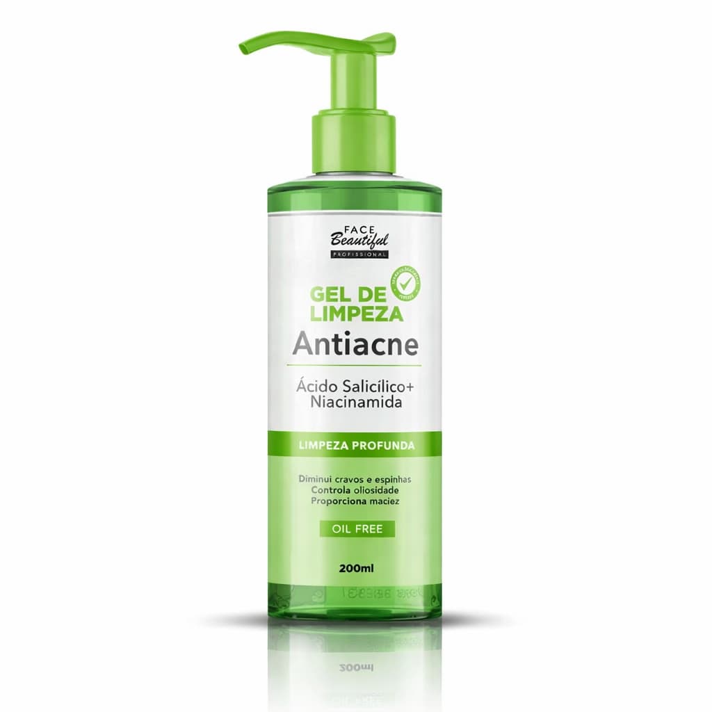 Gel de Limpeza Antiacne Skin Care 200ml Face Beautiful