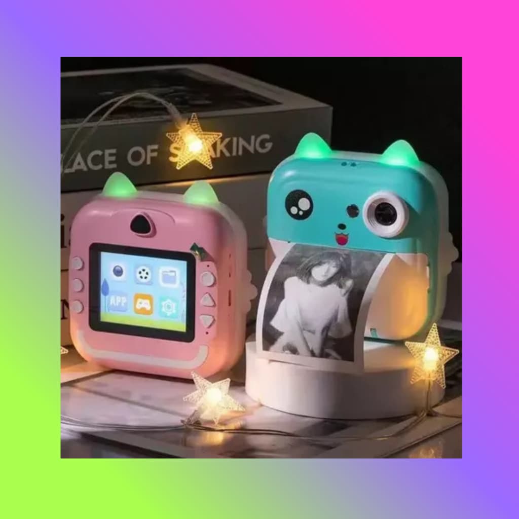 Câmera De Impressão Instantânea Para Crianças Vídeo Fotografia Digital Fotográfica Toy Mini Impressora Térmica Boy Girls