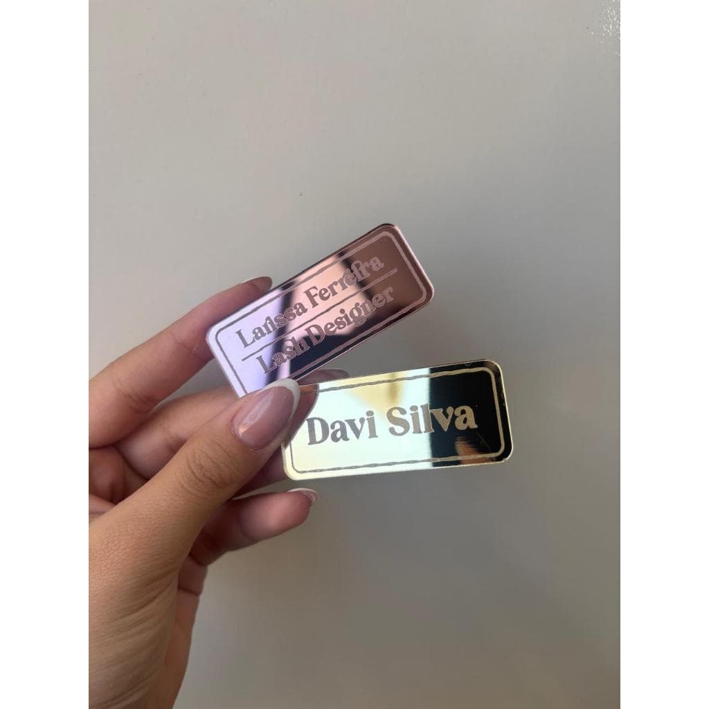 Broche Personalizado em Acrílico 6x2,5 cm