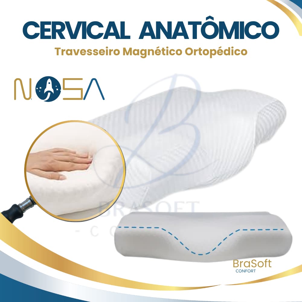 Travesseiro Nasa Cervical Anatômico Brasoft Confort