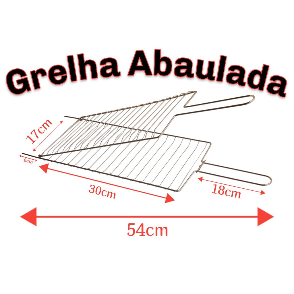 Grelha Dupla Reta Feita Aço Resitente Churrasqueira Churrasco Peixes Frango Carnes Legumes outros