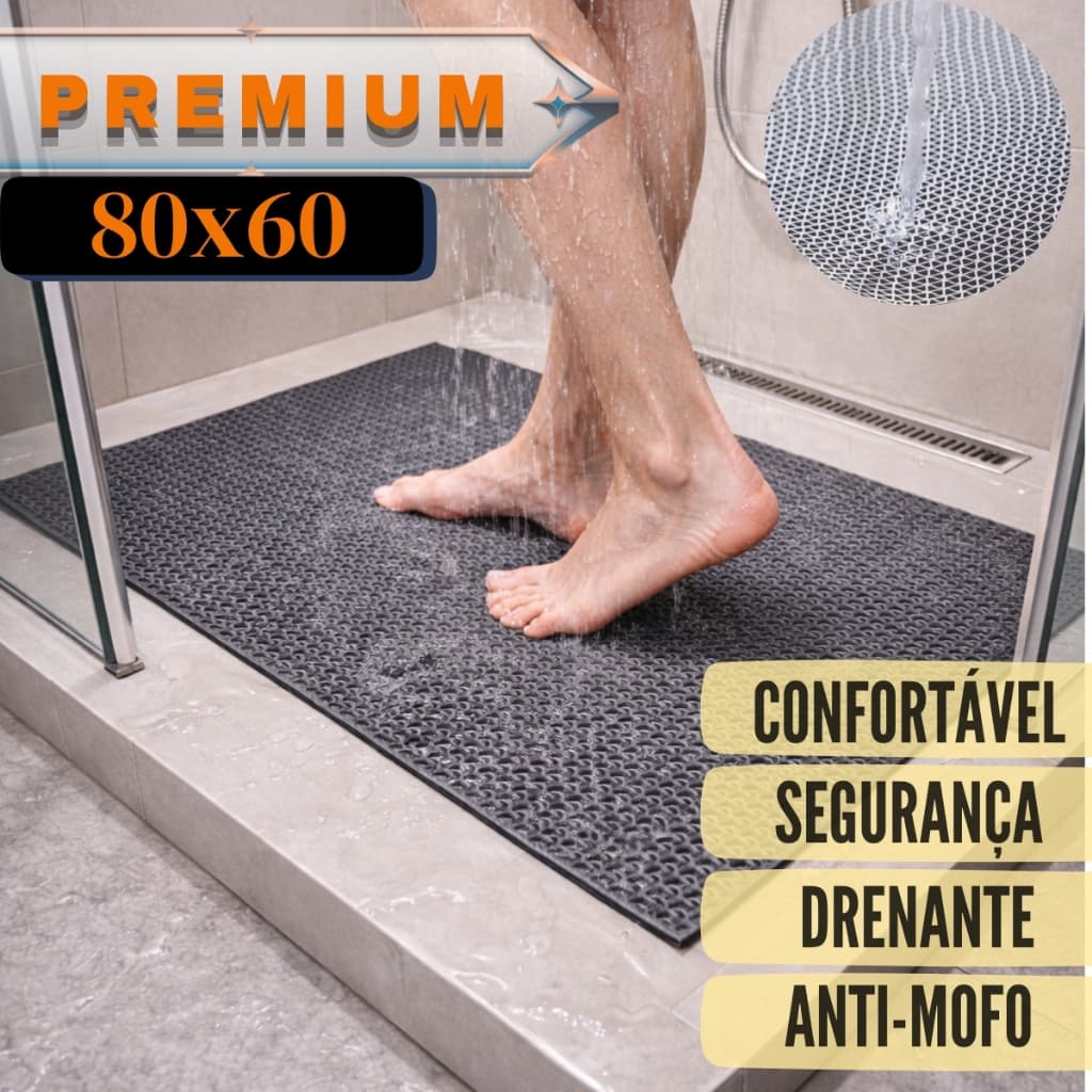Tapete Premium Antiderrapante para Box, Banheiros, Lavanderias Segurança no Banho Idosos e Crianças