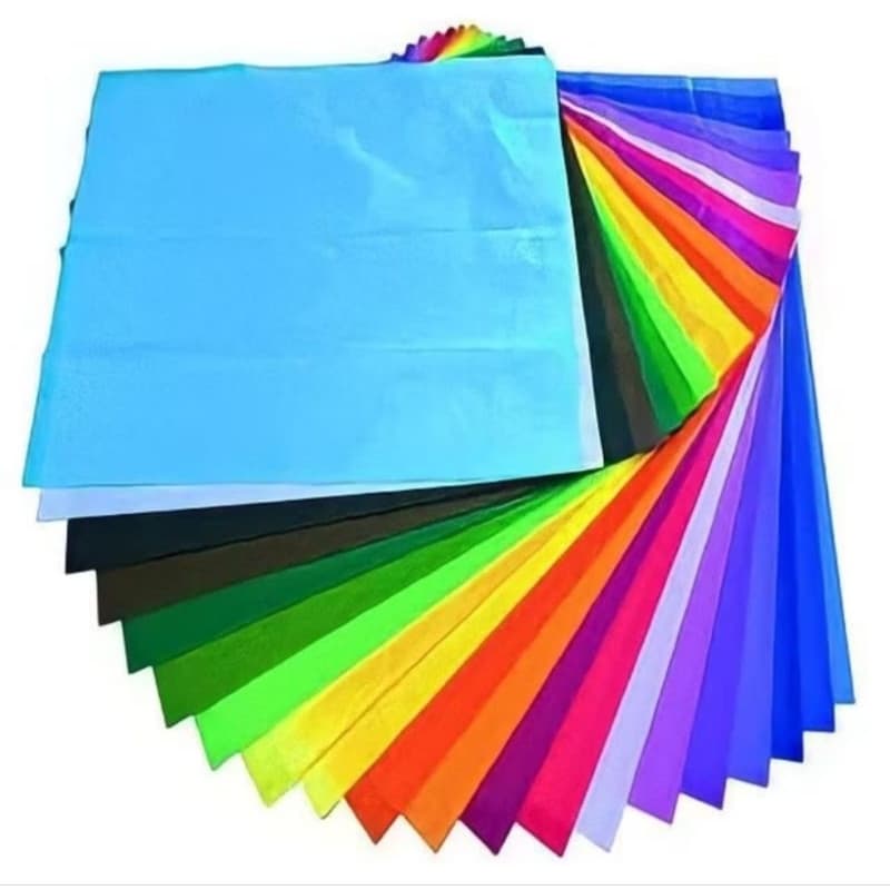 Papel de Seda Super 50x70 Mistas ,NÃO DA PRA ESCOLHER AS CORES, Gramatura Especial (Embalagem,Embrulhos e Pipas)