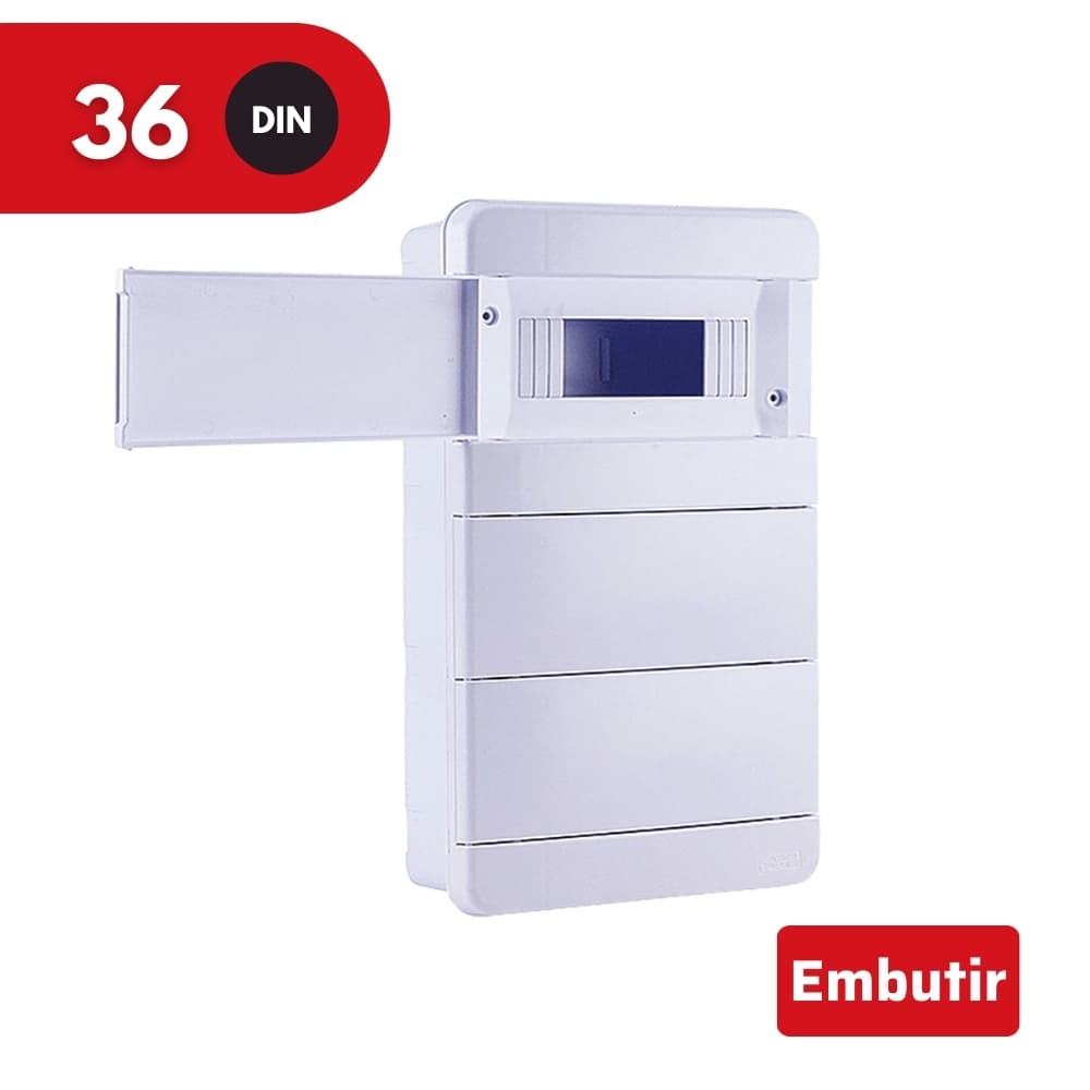 Quadro de Distribuição Para 36 disjuntores Embutir Parede Forceline