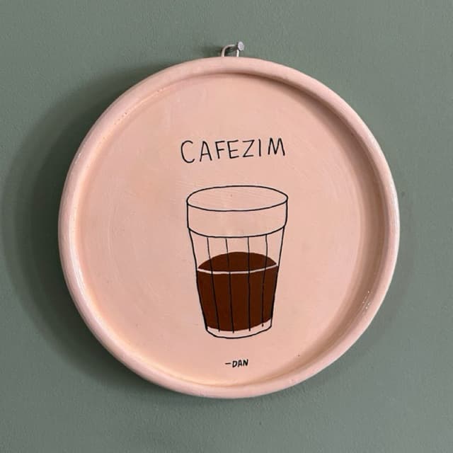 Prato decorativos de argila para parede - Cafezim