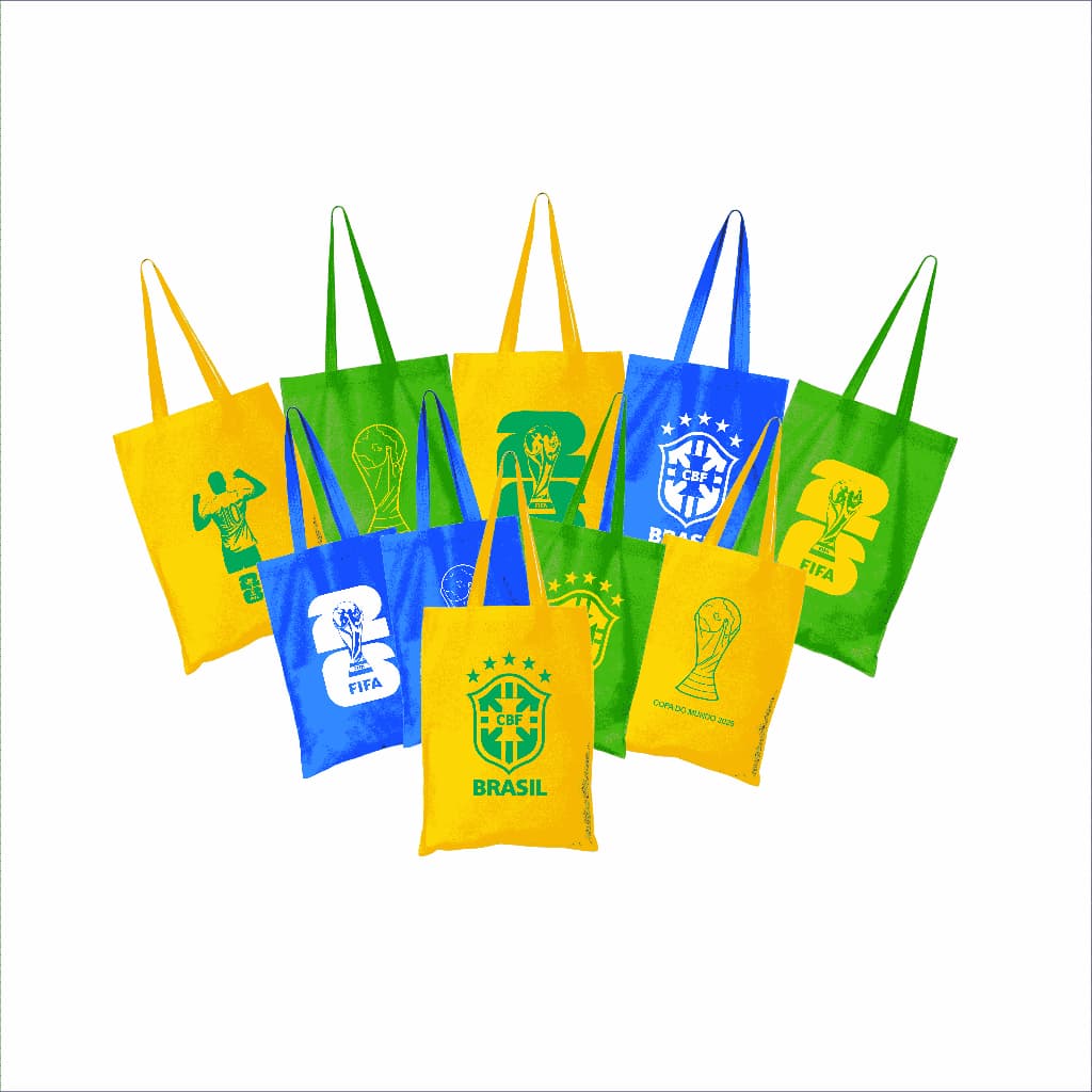 Kit 10 Sacolas TNT Copa do Mundo 2026 – Não Personalizavel