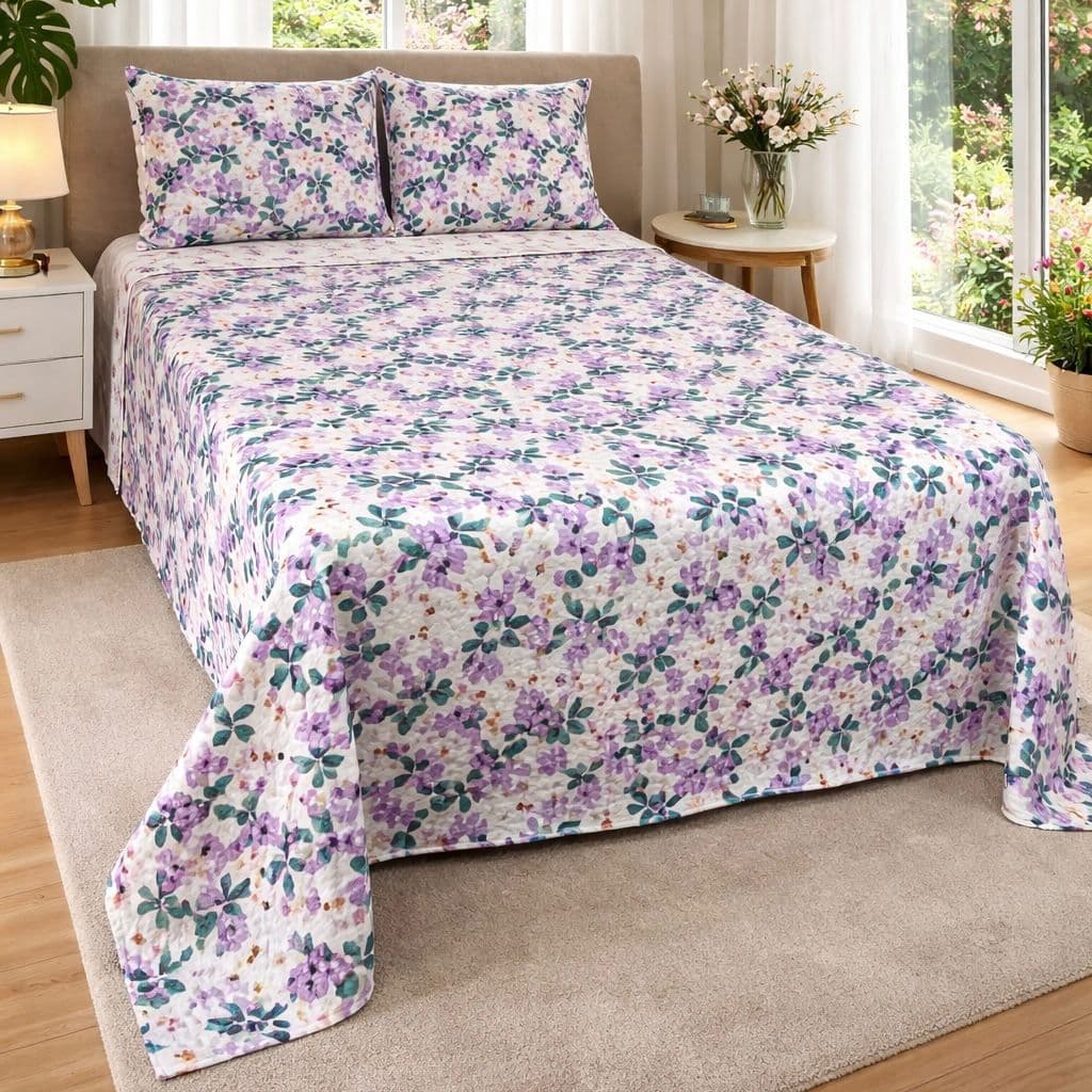 kit cobre leito dupla face estampado c/ fronhas