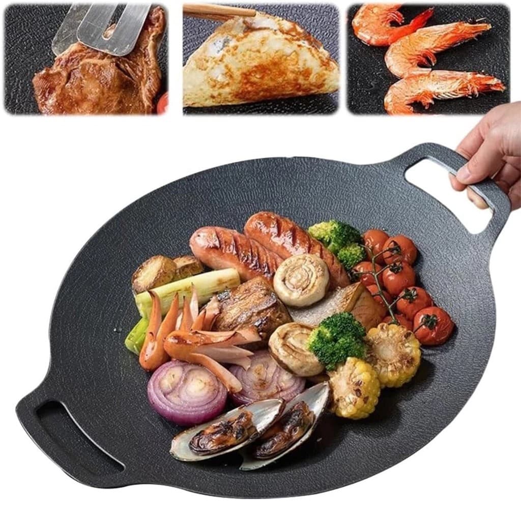 Churrasqueira Panela Redonda Antiaderente De Ferro Para Churrascos E Encontros Ao Ar Livre