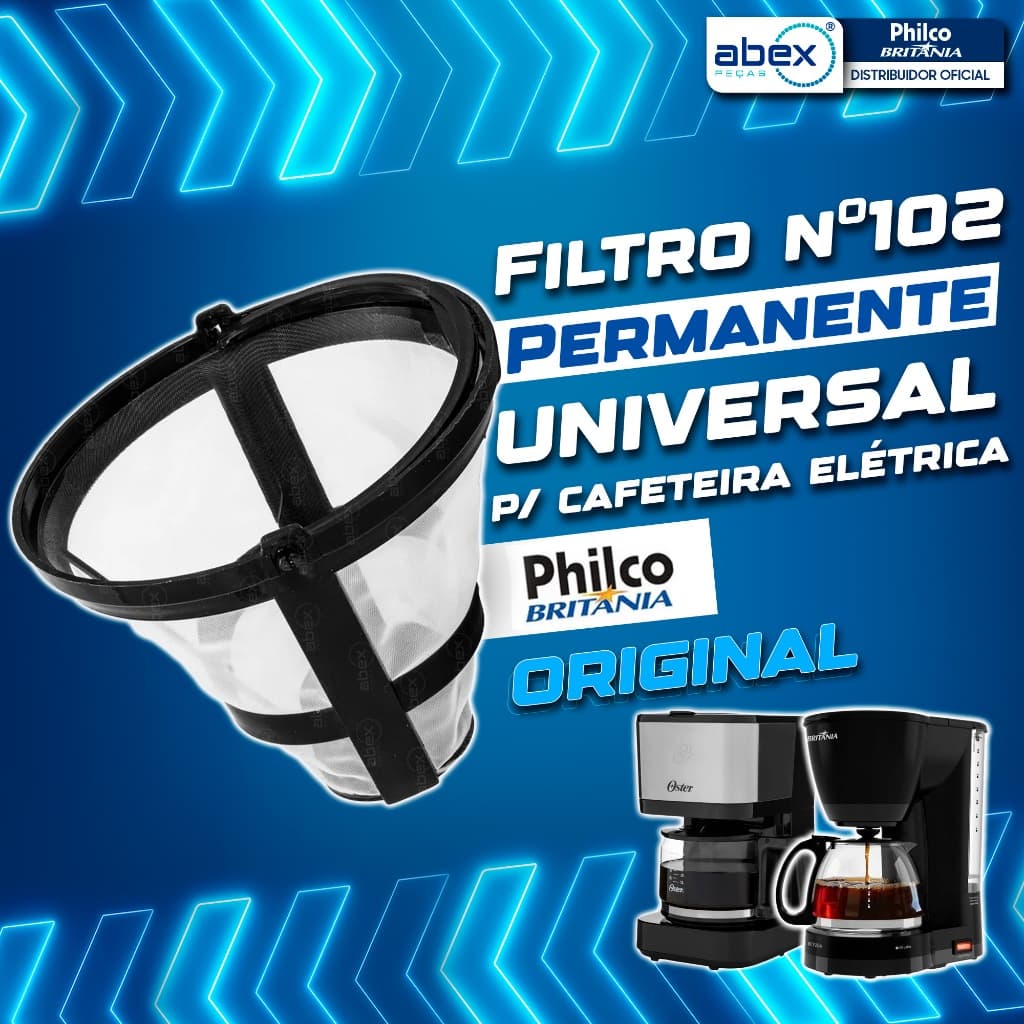 Filtro Permanente 102 Universal Philco, Mondial, Mallory Lavável E Reutilizável 780535 Original