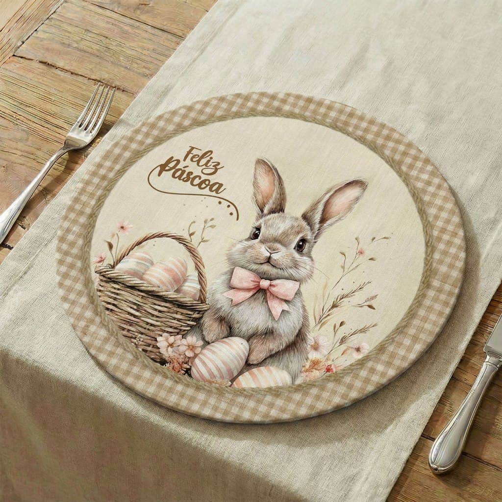 Kit 6 Capas Sousplat Decorativos Páscoa Jogo Americano 35x35 - Vaipramix