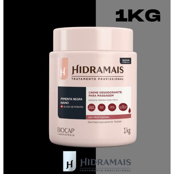 Creme de Massagem Hidramais com Pimenta Negra para Aquecimento Localizado