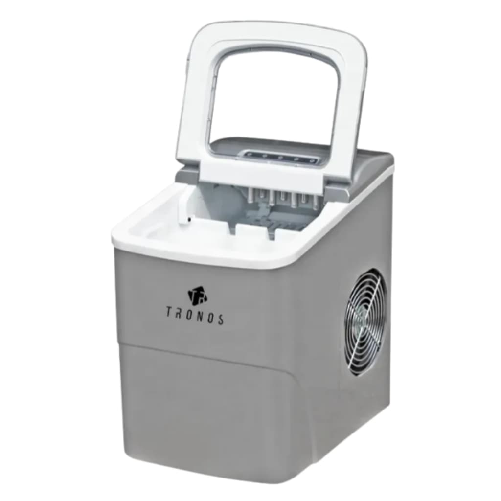 Máquina de Gelo Tronos B12/B 12kg – Compacta, Cinza, Reservatório 2L, 110V