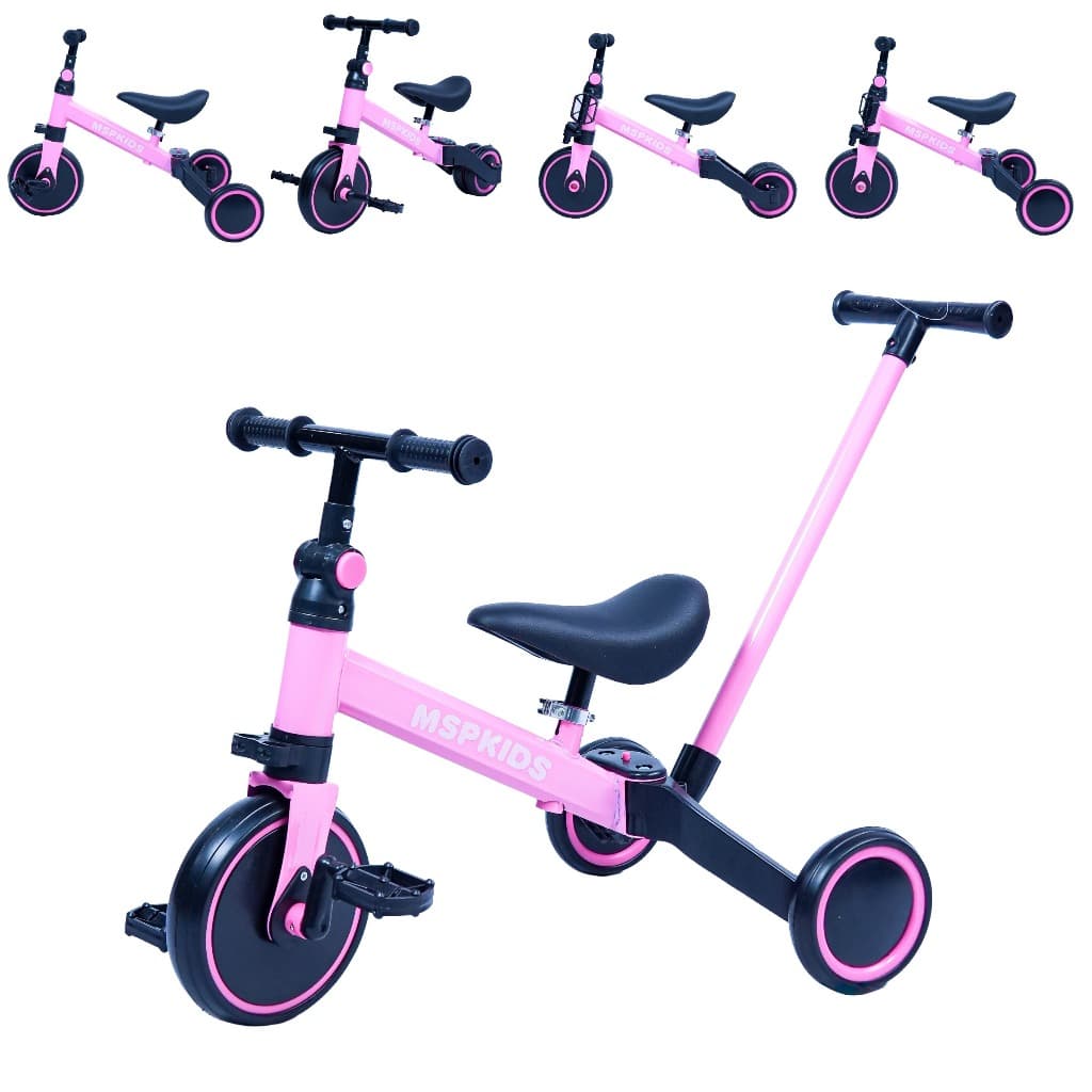 Triciclo 5 em 1 Vira Bicicleta de Equilibrio Seguro Bebe Infantil