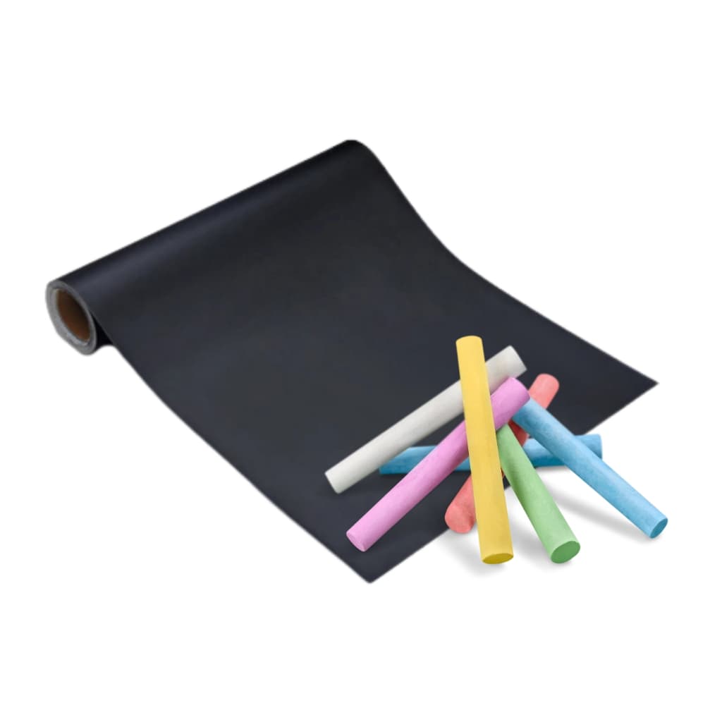 Adesivo Lousa Quadro Negro Preto Fosco 2m x 45cm para Escrever com Giz Decorativo para Casa Escola Escritório e Comércio