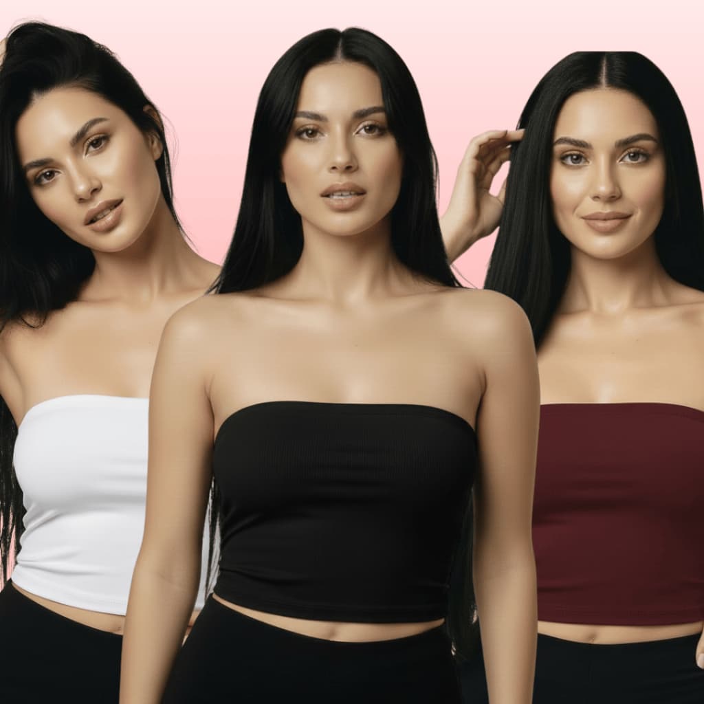 Kit 3 Top Tube Feminino Confortável Sem Alça para o Dia a Dia Ótimo para Dias Intensos de Calor