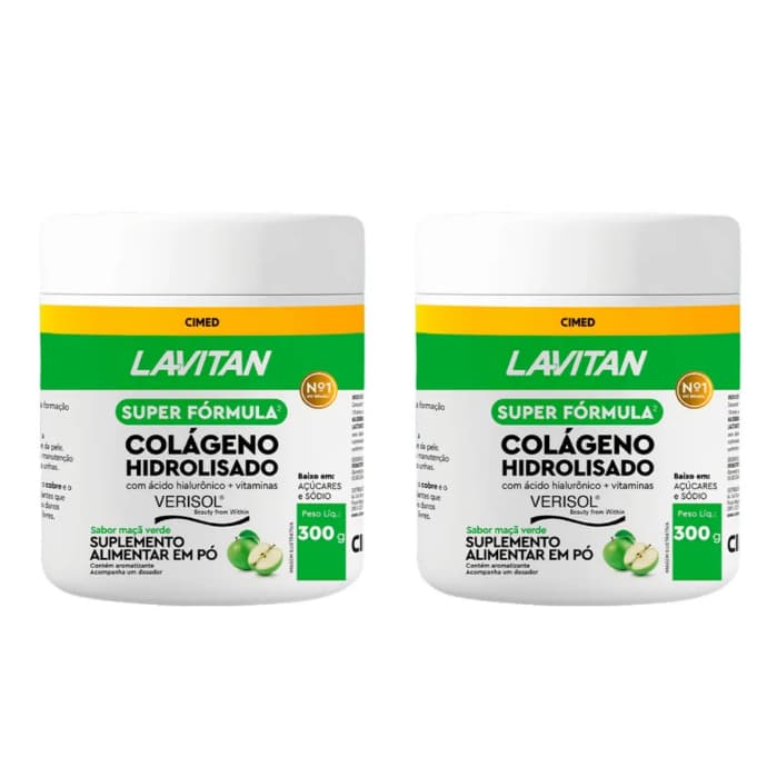 Lavitan Colágeno Hidrolisado Verisol Sabor Maçã Verde 300g