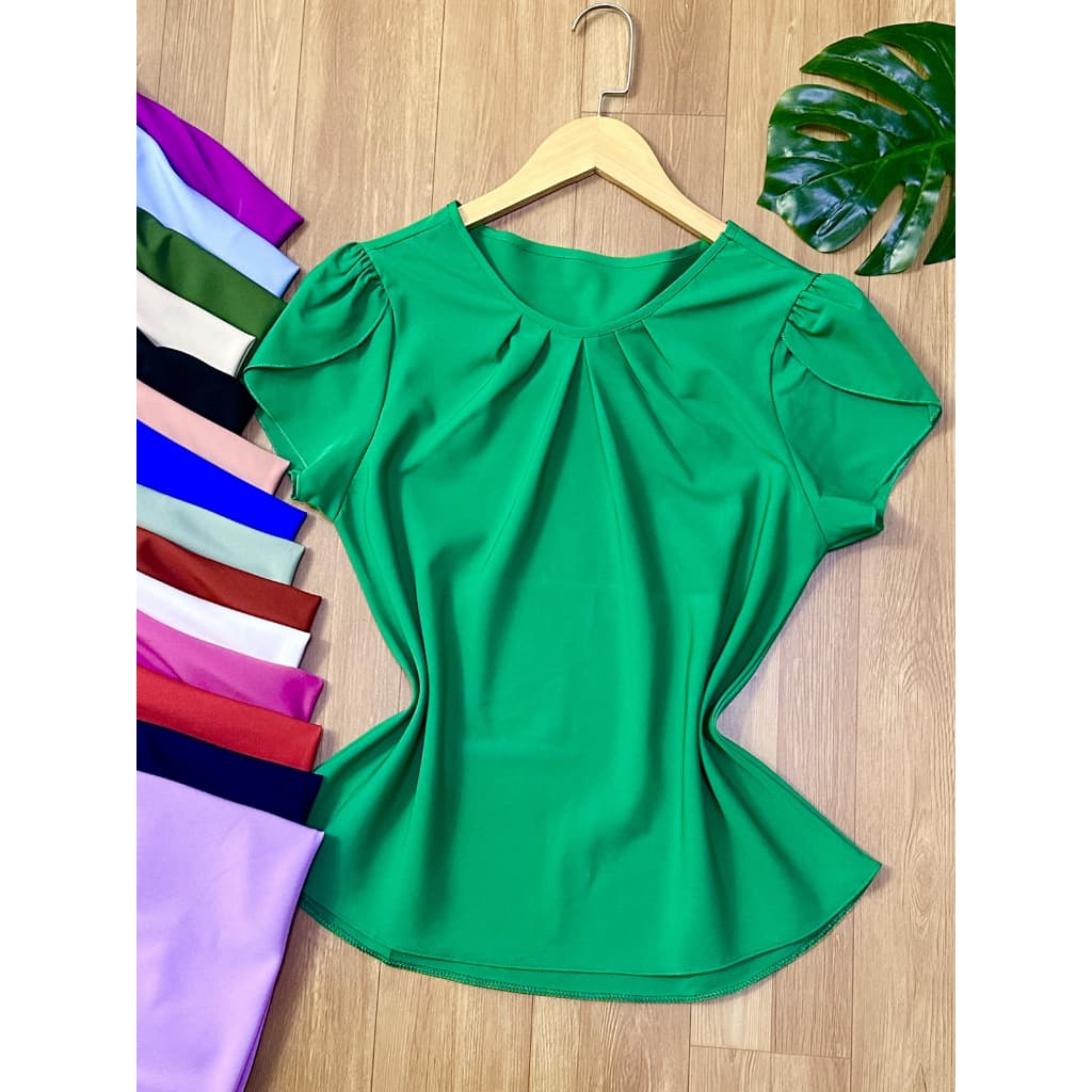 olinka moda blusa feminina de crepinho 0228